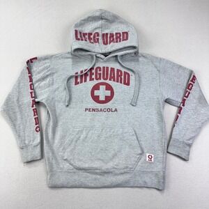 LIFEGUARD Official Hoodie Medium Grey Heavy Weight Cotton Pullover‎ Pensacola